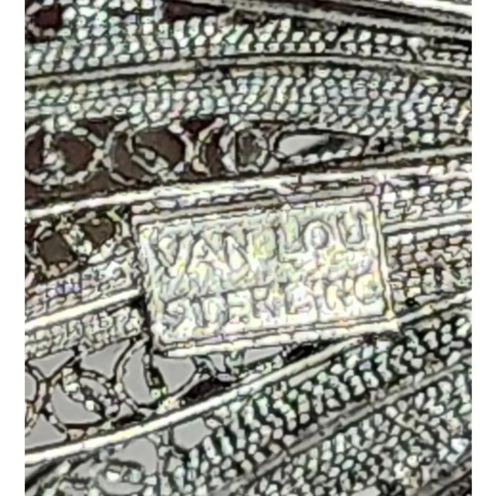 Vintage Van Lou Sterling Silver Filigree Flower Large Statement Pin Brooch